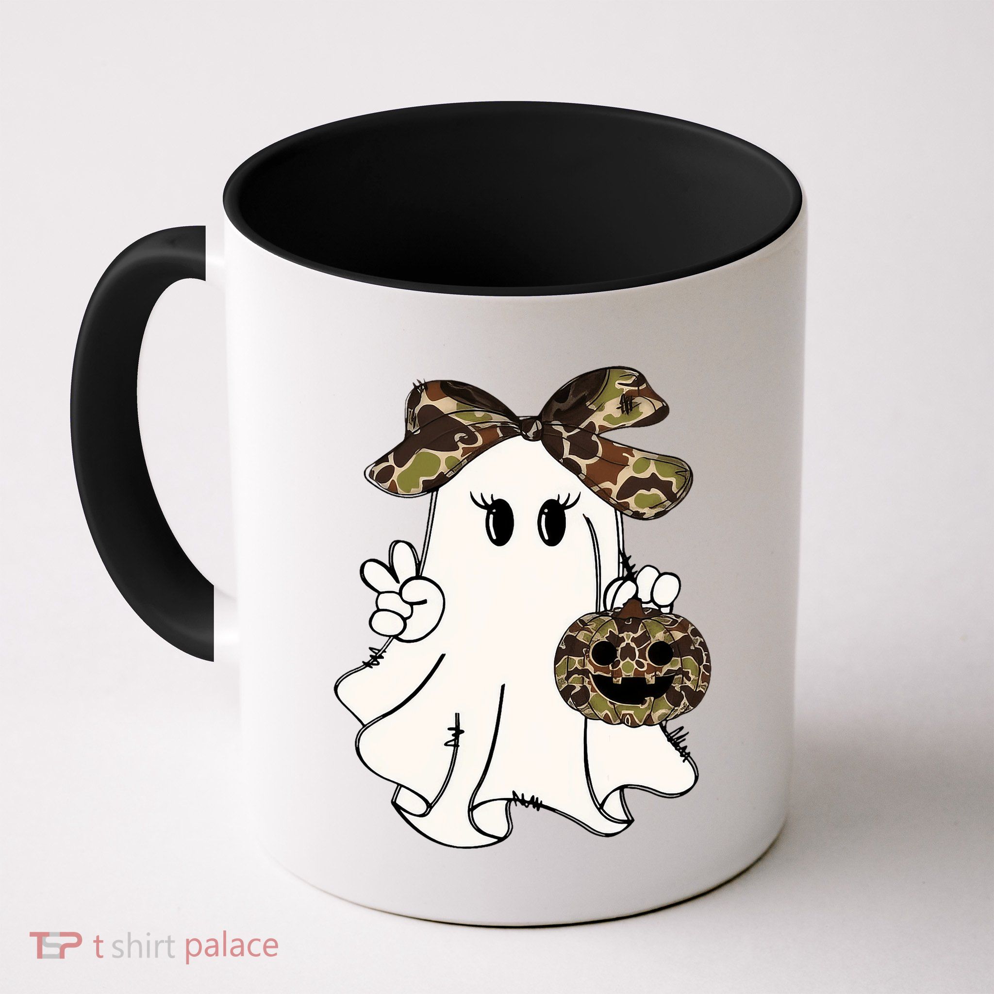Funny Halloween Camouflage Camo Ghost Hello Hunting Season Mug