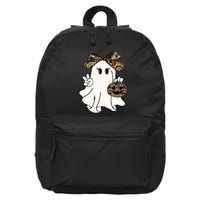 Funny Halloween Camouflage Camo Ghost Hello Hunting Season 16 in Basic Backpack
