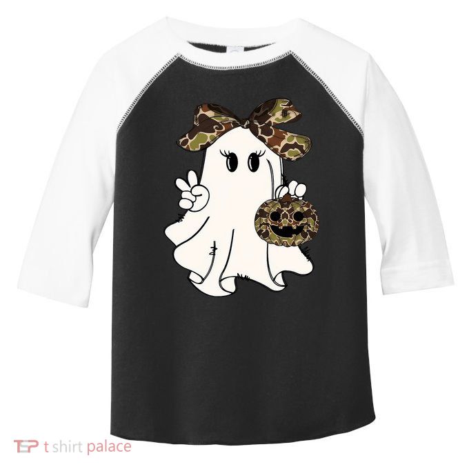Funny Halloween Camouflage Camo Ghost Hello Hunting Season Toddler Fine Jersey T-Shirt