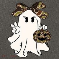 Funny Halloween Camouflage Camo Ghost Hello Hunting Season Cotton Canvas Backpack