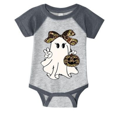 Funny Halloween Camouflage Camo Ghost Hello Hunting Season Infant Baby Jersey Bodysuit