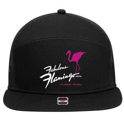 Flamingo Hotel Casino Las Vegas Retro Vintage 7 Panel Mesh Trucker Snapback Hat