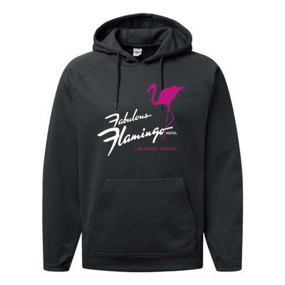 Flamingo Hotel Casino Las Vegas Retro Vintage Performance Fleece Hoodie