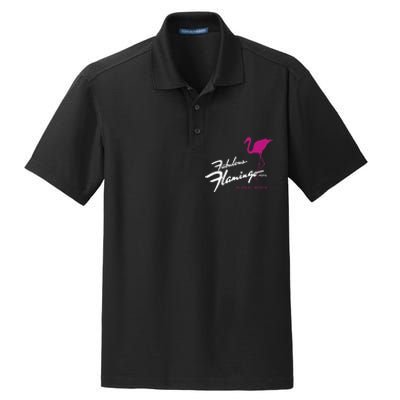 Flamingo Hotel Casino Las Vegas Retro Vintage Dry Zone Grid Polo