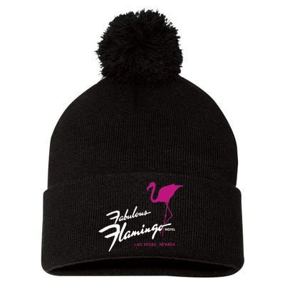 Flamingo Hotel Casino Las Vegas Retro Vintage Pom Pom 12in Knit Beanie