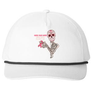 Funny Halloween Check Your Boobs Mine Tired To Kill Me Breast Cancer Awareness Snapback Five-Panel Rope Hat