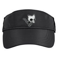 Funny Halloween Cute Ghost Skelekat Adult Drive Performance Visor