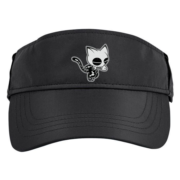 Funny Halloween Cute Ghost Skelekat Adult Drive Performance Visor