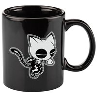 Funny Halloween Cute Ghost Skelekat 11oz C Handle Ceramic Mug