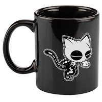 Funny Halloween Cute Ghost Skelekat 11oz C Handle Ceramic Mug