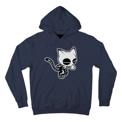 Funny Halloween Cute Ghost Skelekat Hoodie