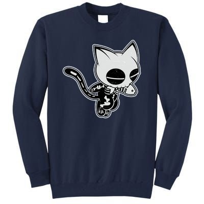 Funny Halloween Cute Ghost Skelekat Tall Sweatshirt