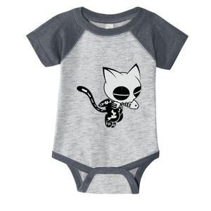 Funny Halloween Cute Ghost Skelekat Infant Baby Jersey Bodysuit