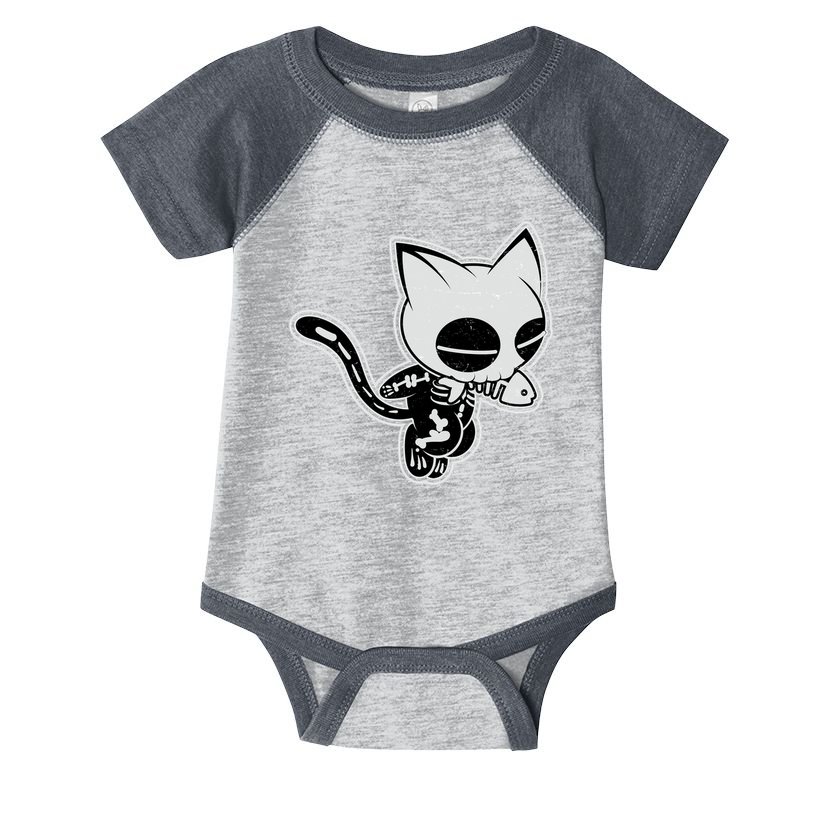 Funny Halloween Cute Ghost Skelekat Infant Baby Jersey Bodysuit