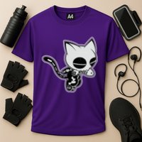 Funny Halloween Cute Ghost Skelekat Cooling Performance Crew T-Shirt