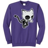 Funny Halloween Cute Ghost Skelekat Sweatshirt