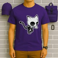 Funny Halloween Cute Ghost Skelekat T-Shirt