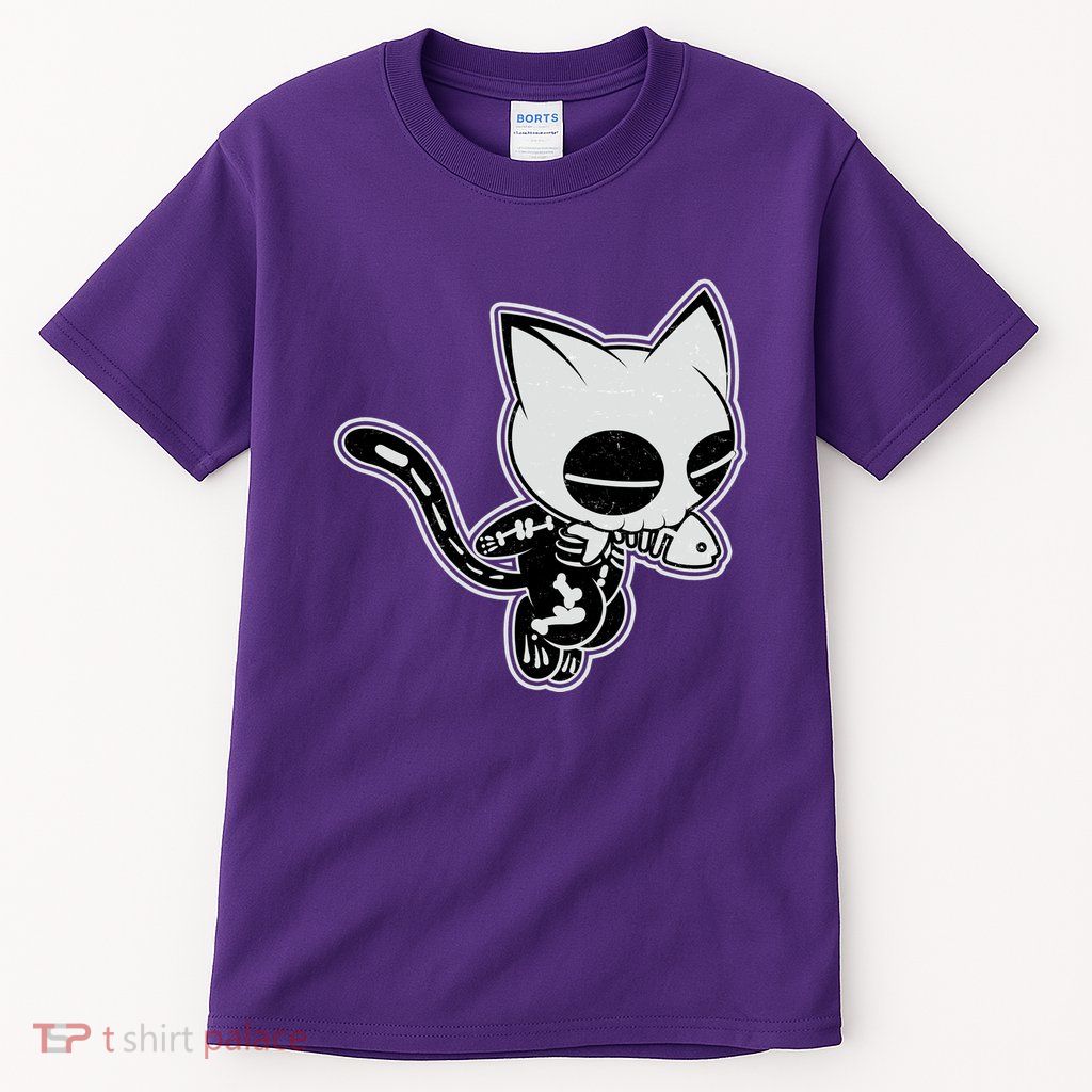 Funny Halloween Cute Ghost Skelekat Tall T-Shirt