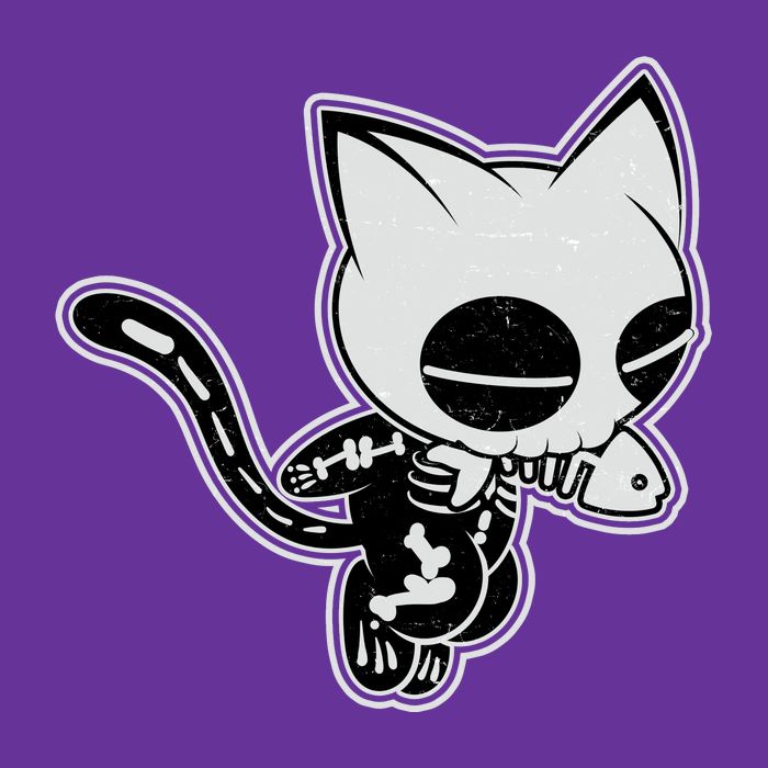 Funny Halloween Cute Ghost Skelekat Tall T-Shirt