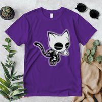 Funny Halloween Cute Ghost Skelekat Premium T-Shirt