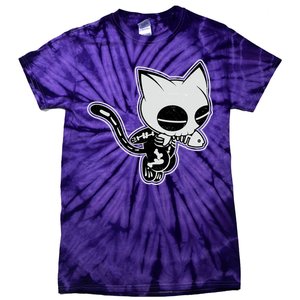 Funny Halloween Cute Ghost Skelekat Tie-Dye T-Shirt