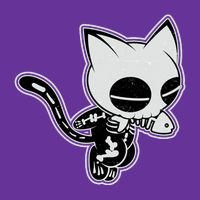 Funny Halloween Cute Ghost Skelekat Womens T-Shirt