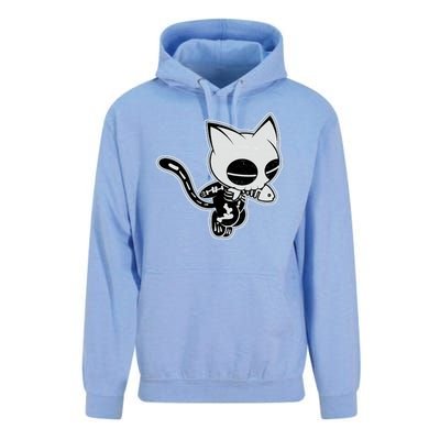 Funny Halloween Cute Ghost Skelekat Unisex Surf Hoodie