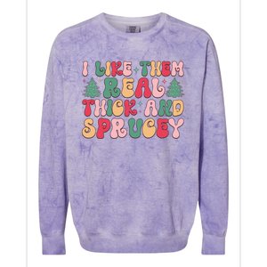 Festive Holiday Cheer Slogan Colorblast Crewneck Sweatshirt