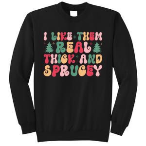 Festive Holiday Cheer Slogan Tall Sweatshirt