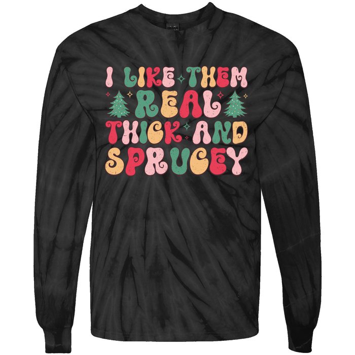 Festive Holiday Cheer Slogan Tie-Dye Long Sleeve Shirt