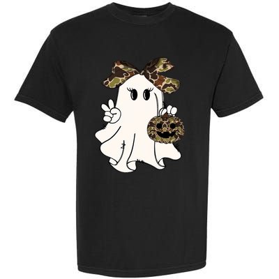 Funny Halloween Camouflage Camo Ghost Hello Hunting Season Garment-Dyed Heavyweight T-Shirt