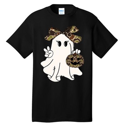 Funny Halloween Camouflage Camo Ghost Hello Hunting Season Tall T-Shirt