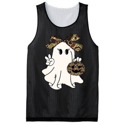 Funny Halloween Camouflage Camo Ghost Hello Hunting Season Mesh Reversible Basketball Jersey Tank