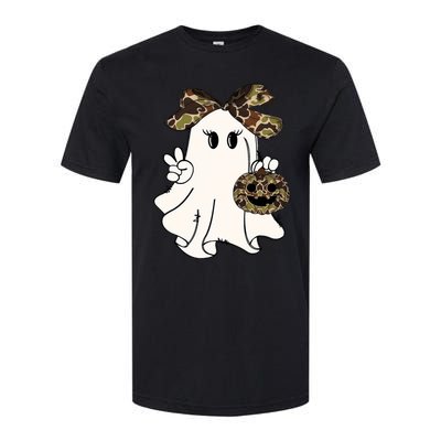 Funny Halloween Camouflage Camo Ghost Hello Hunting Season Softstyle CVC T-Shirt