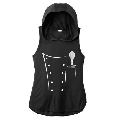 Funny head chef chef jacket chef cooking Ladies PosiCharge Tri-Blend Wicking Draft Hoodie Tank