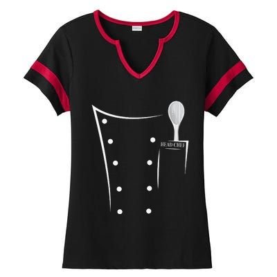 Funny head chef chef jacket chef cooking Ladies Halftime Notch Neck Tee