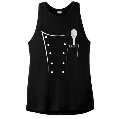 Funny head chef chef jacket chef cooking Ladies PosiCharge Tri-Blend Wicking Tank