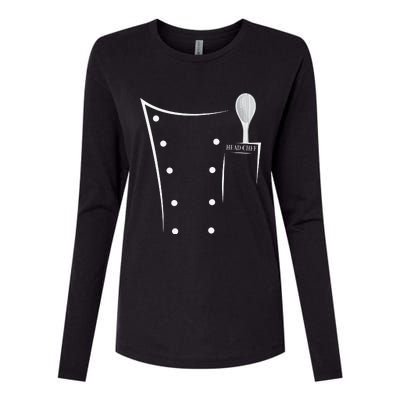 Funny head chef chef jacket chef cooking Womens Cotton Relaxed Long Sleeve T-Shirt