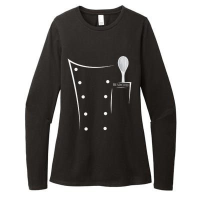 Funny head chef chef jacket chef cooking Womens CVC Long Sleeve Shirt