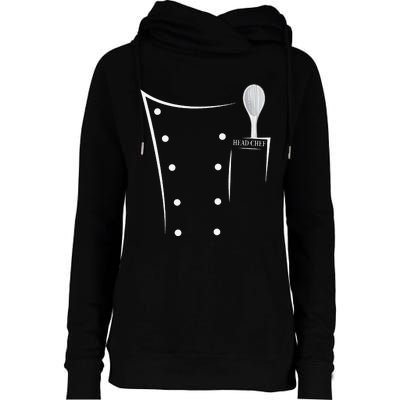 Funny head chef chef jacket chef cooking Womens Funnel Neck Pullover Hood