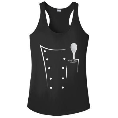 Funny head chef chef jacket chef cooking Ladies PosiCharge Competitor Racerback Tank