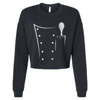 Funny head chef chef jacket chef cooking Cropped Pullover Crew