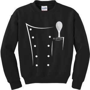 Funny head chef chef jacket chef cooking Kids Sweatshirt