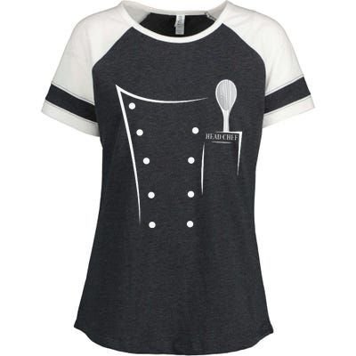 Funny head chef chef jacket chef cooking Enza Ladies Jersey Colorblock Tee