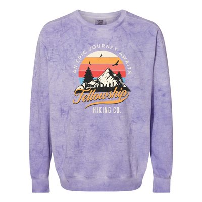 Fellowship Hiking Co An Epic Journey Awaits Black Fantasy Colorblast Crewneck Sweatshirt