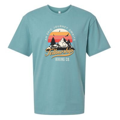 Fellowship Hiking Co An Epic Journey Awaits Black Fantasy Sueded Cloud Jersey T-Shirt