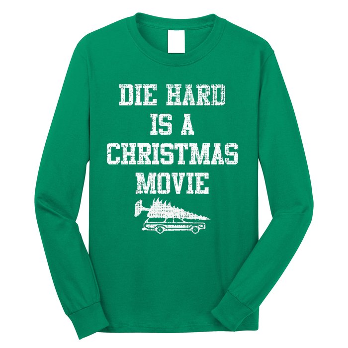 Funny Hard Chrismtas Movie Vintage Retro Long Sleeve Shirt