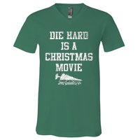 Funny Hard Chrismtas Movie Vintage Retro V-Neck T-Shirt