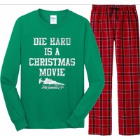 Funny Hard Chrismtas Movie Vintage Retro Long Sleeve Pajama Set