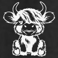 Funny Highland Cow Gift 7 Panel Mesh Trucker Snapback Hat